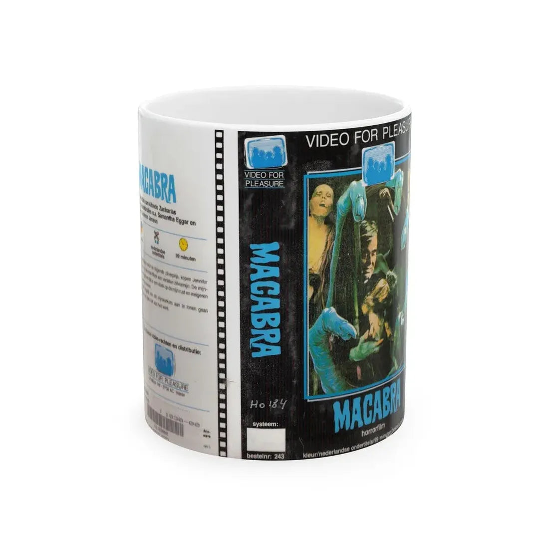 MACABRA VIDEO FOR PLEASURE (VHS COVER) - White Coffee Mug 11oz - Go Mug Yourself