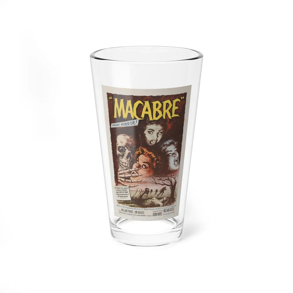 MACABRE 1958 Movie Poster - Pint Glass 16oz-16oz-Go Mug Yourself