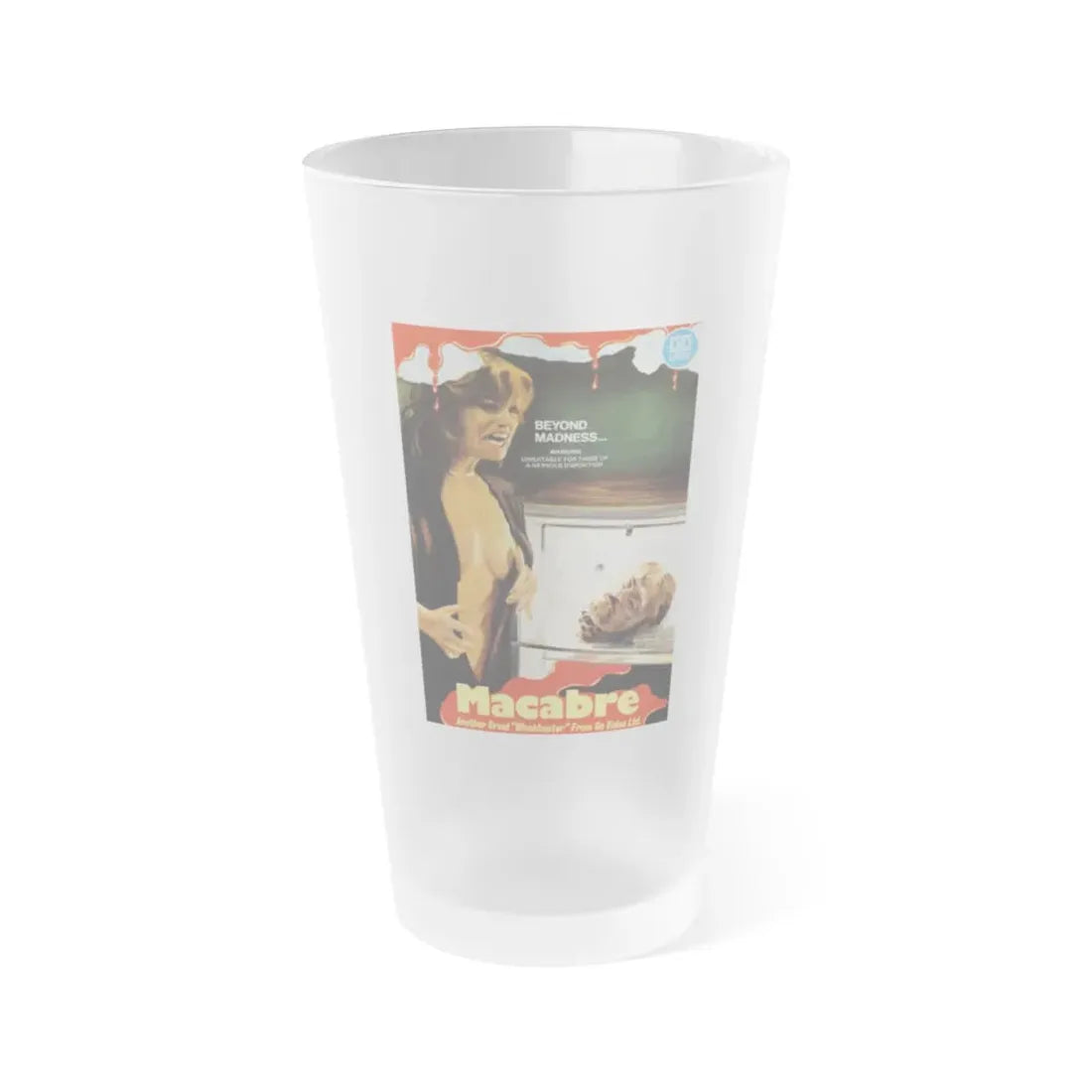 MACABRE (FROZEN TERROR) 1980 Movie Poster - Frosted Pint Glass 16oz Default Title - Go Mug Yourself