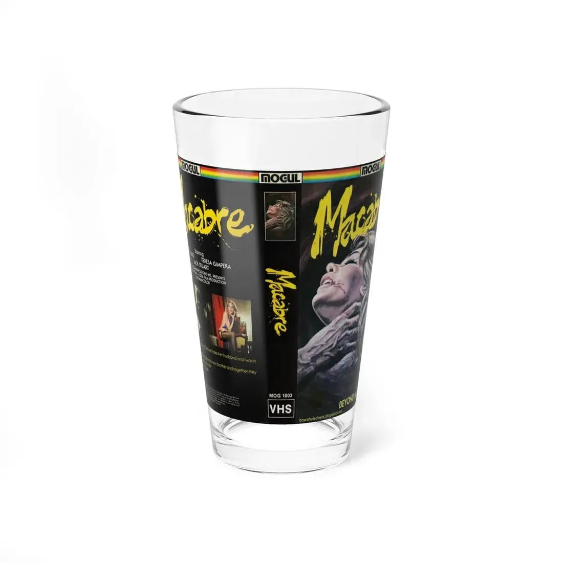 MACABRE (VHS COVER) Pint Glass 16oz 16oz - Go Mug Yourself