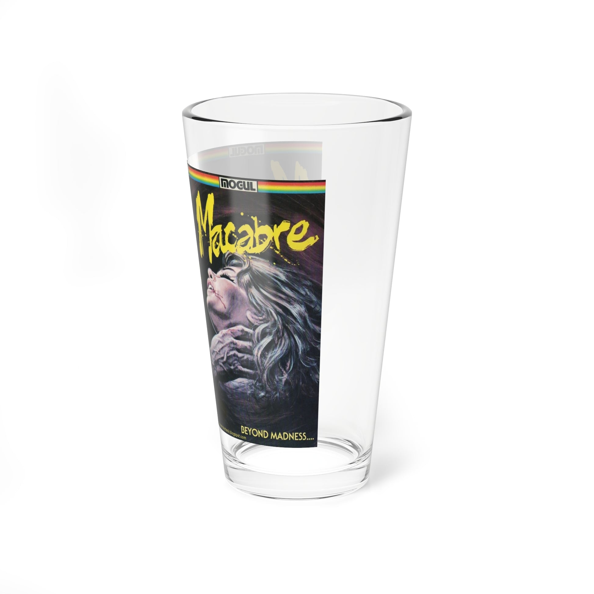 MACABRE (VHS COVER) Pint Glass 16oz-Go Mug Yourself