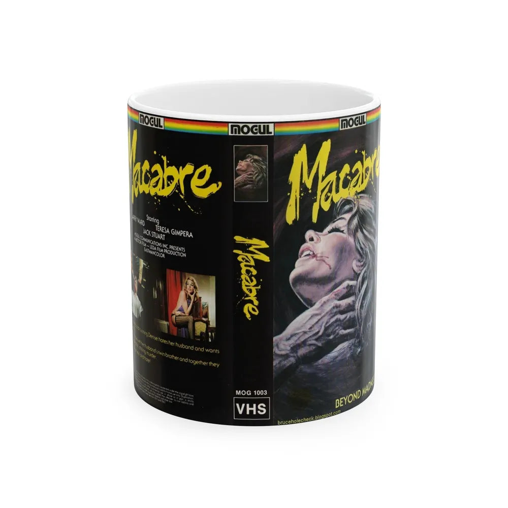 MACABRE (VHS COVER) - White Coffee Mug-11oz-Go Mug Yourself