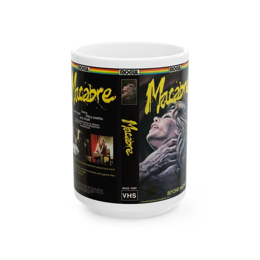 MACABRE (VHS COVER) - White Coffee Mug-15oz-Go Mug Yourself