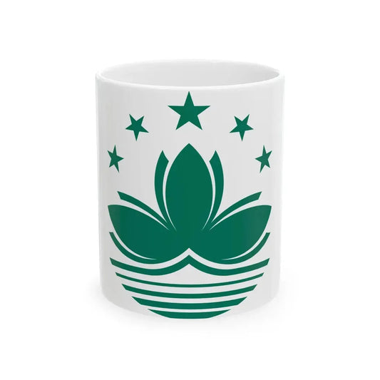 Macau lotus (China) White Coffee Mug 11oz - Go Mug Yourself