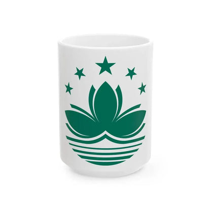 Macau lotus (China) White Coffee Mug 15oz - Go Mug Yourself