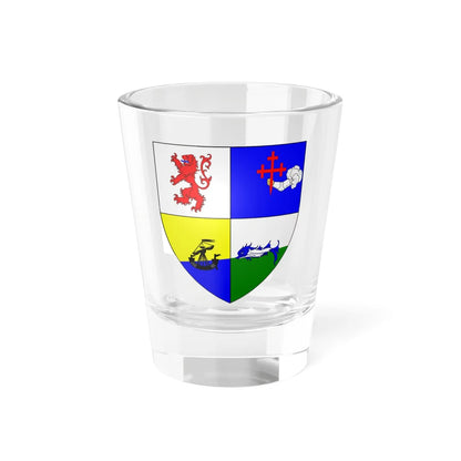 MacDonnell coat of arms as shown in Dunluce Castle (Ireland) (Coat of Arms) Shot Glass 1.5oz 1.5oz - Go Mug Yourself