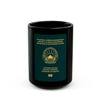 Macedonian Passport (Official) - Black Coffee Mug 15oz - Go Mug Yourself