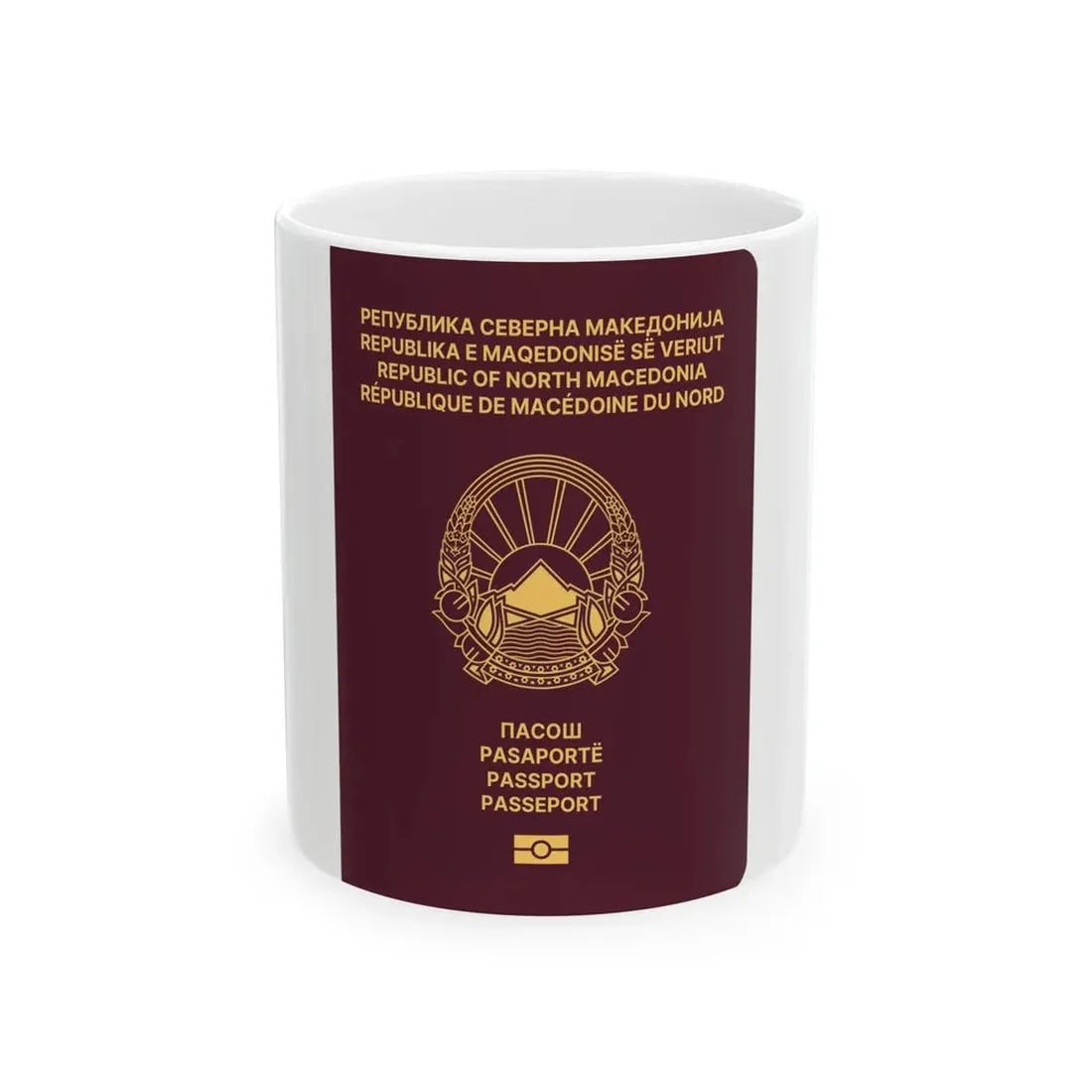 Macedonian Passport (Type B) - White Coffee Mug 11oz - Go Mug Yourself