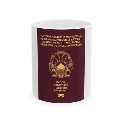 Macedonian Passport (Type B) - White Coffee Mug 11oz - Go Mug Yourself