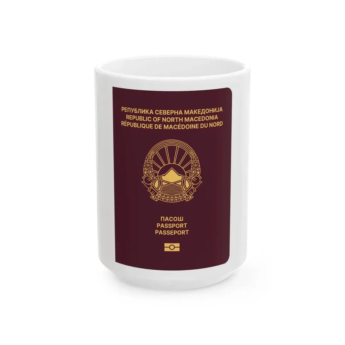 Macedonian Passport - White Coffee Mug 15oz - Go Mug Yourself