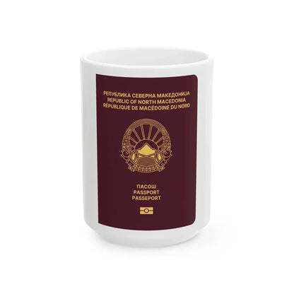Macedonian Passport - White Coffee Mug 15oz - Go Mug Yourself