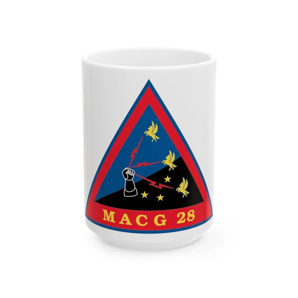 MACG 28 (USMC) White Coffee Mug-15oz-Go Mug Yourself