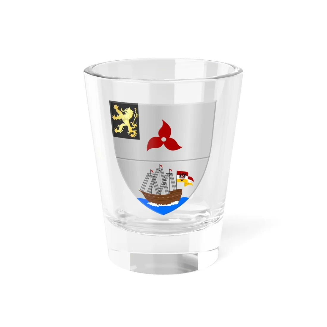 Machelen wapen (Belgium) (Coat of Arms) Shot Glass 1.5oz 1.5oz - Go Mug Yourself