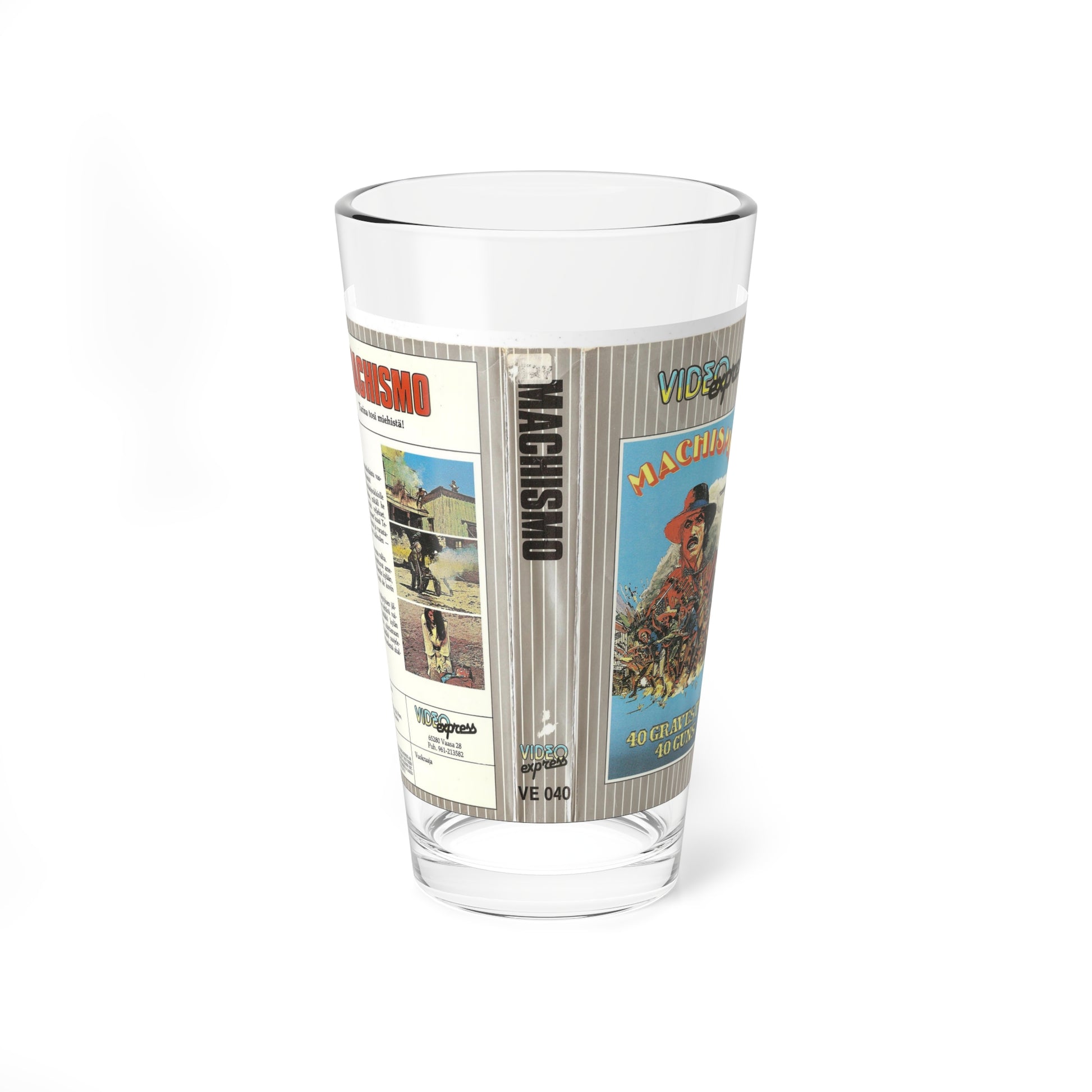 MACHISMO (VHS COVER) Pint Glass 16oz-16oz-Go Mug Yourself