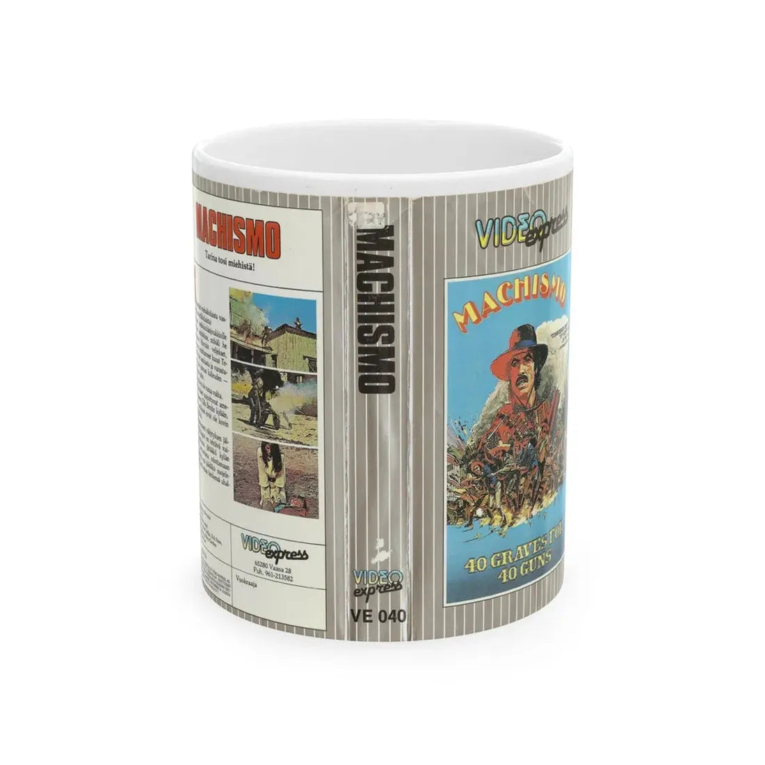 MACHISMO (VHS COVER) - White Coffee Mug 11oz - Go Mug Yourself