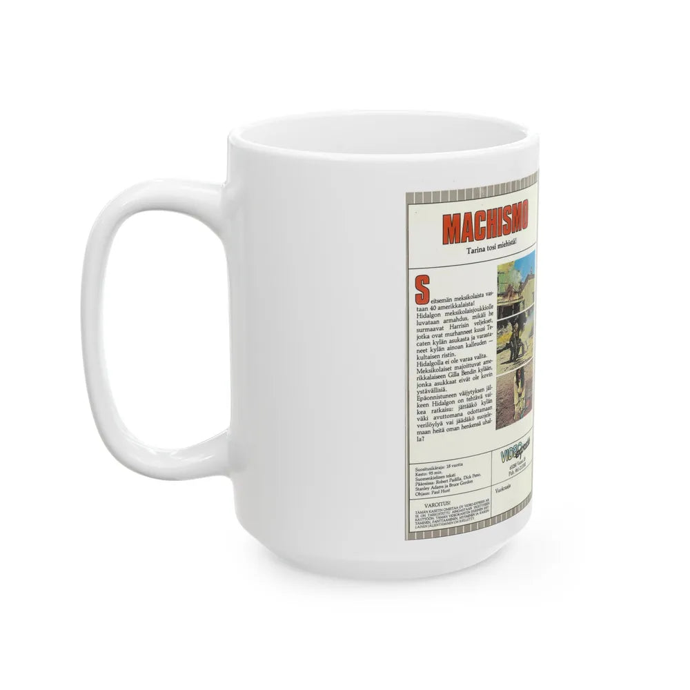 MACHISMO (VHS COVER) - White Coffee Mug-Go Mug Yourself