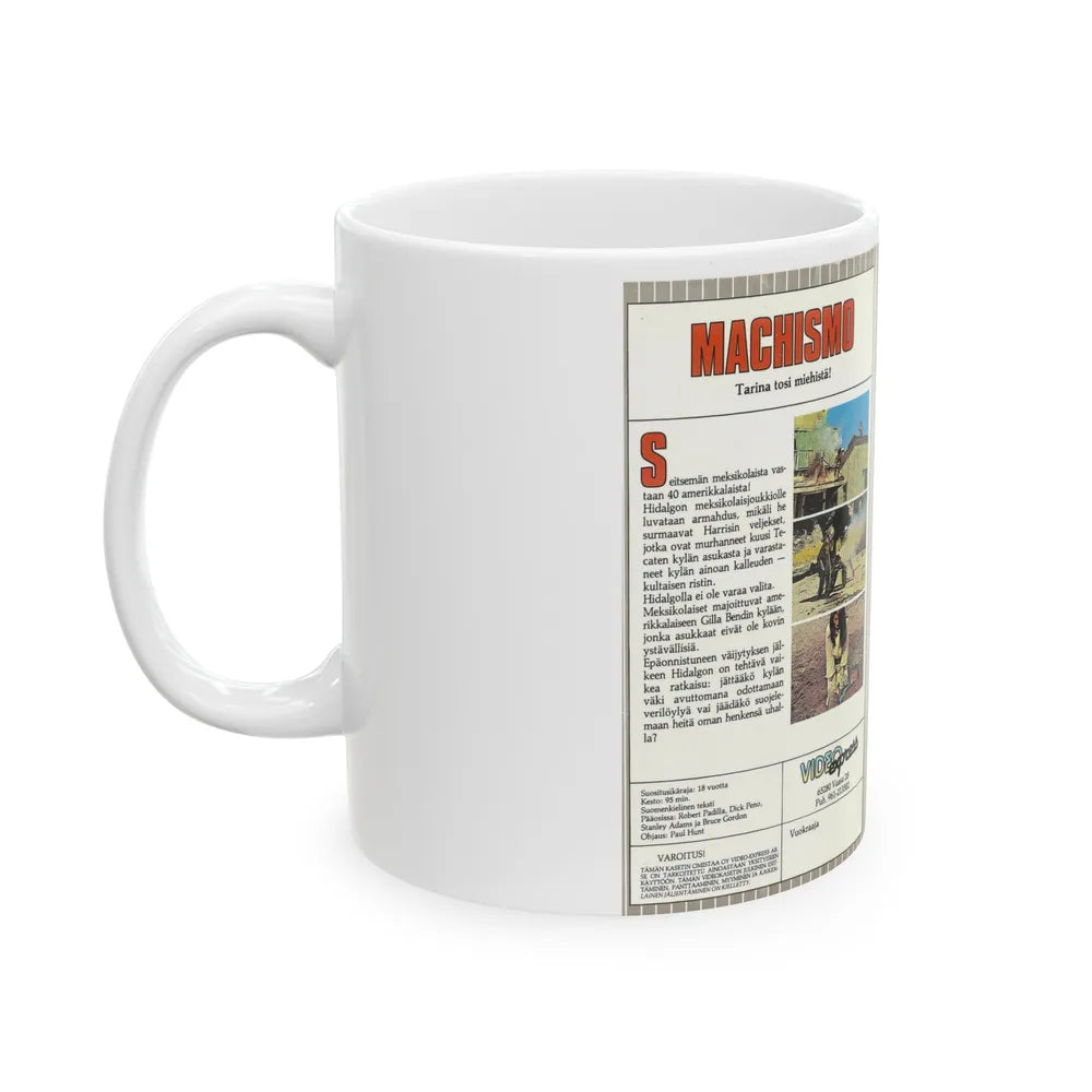 MACHISMO (VHS COVER) - White Coffee Mug-Go Mug Yourself