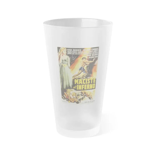 MACISTE IN HELL 1962 Movie Poster - Frosted Pint Glass 16oz Default Title - Go Mug Yourself