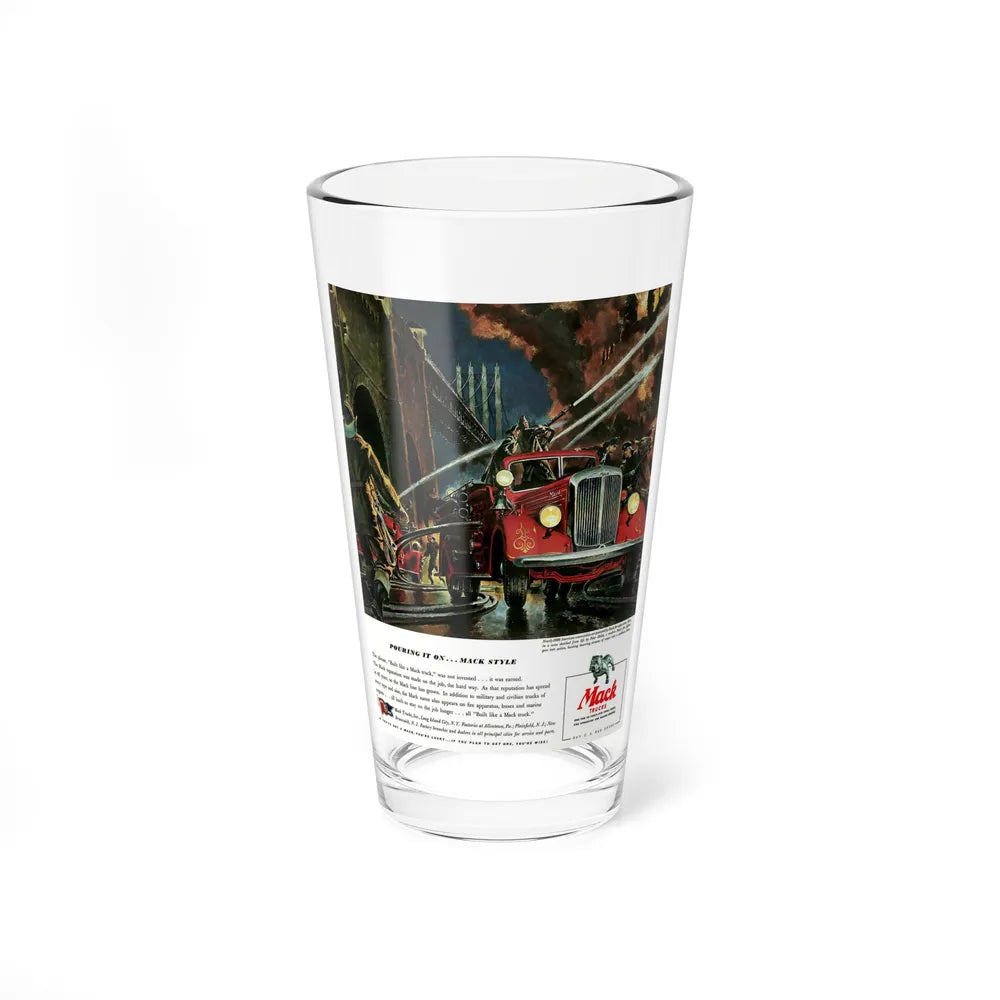 Mack Trucks advertisement, 1943 - Pint Glass 16oz-16oz-Go Mug Yourself