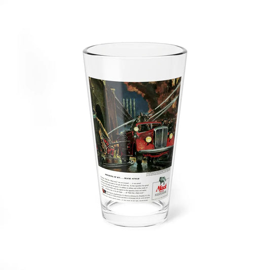 Mack Trucks advertisement, 1943 - Pint Glass 16oz-16oz-Go Mug Yourself