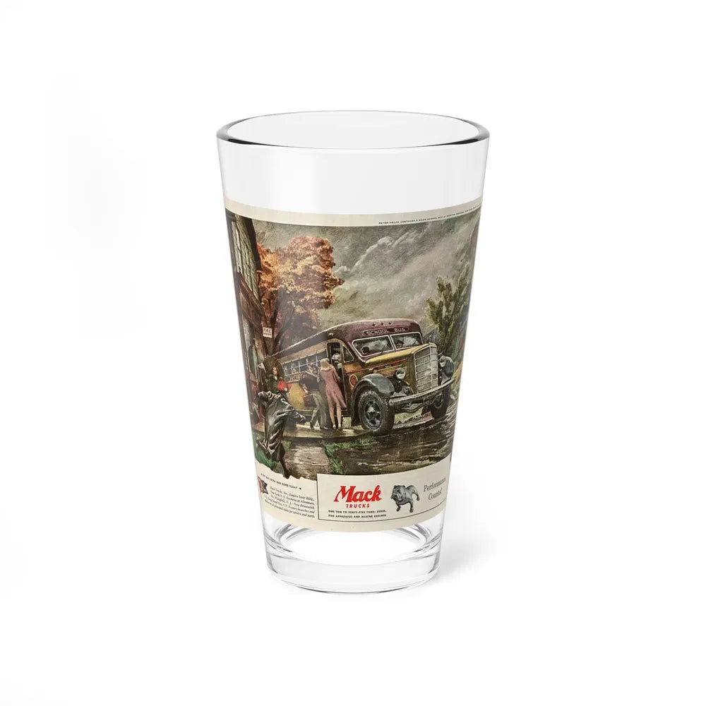 Mack Trucks advertisement for The Saturday Evening Post, September 8, 1945 - Pint Glass 16oz-16oz-Go Mug Yourself