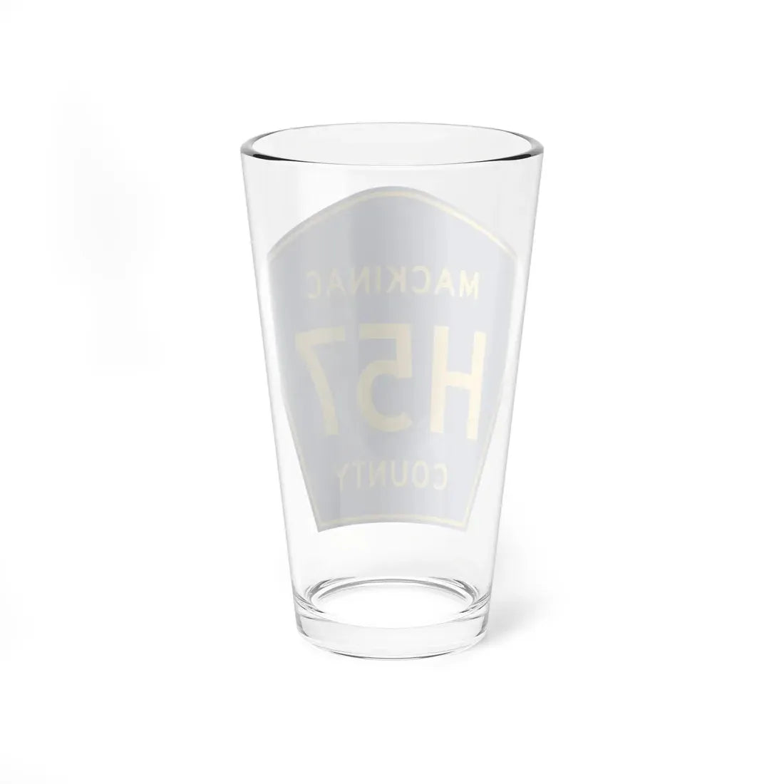 Mackinac County H-57 (Michigan) (Road Sign) Pint Glass 16oz - Go Mug Yourself