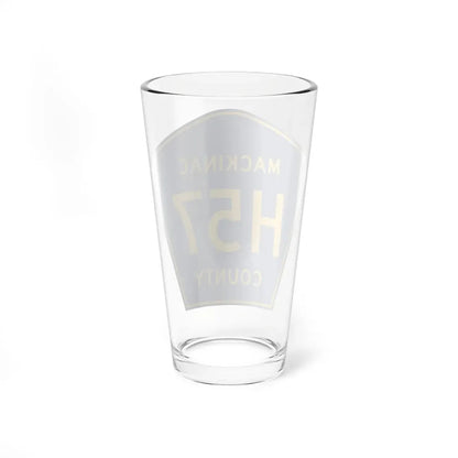 Mackinac County H-57 (Michigan) (Road Sign) Pint Glass 16oz - Go Mug Yourself