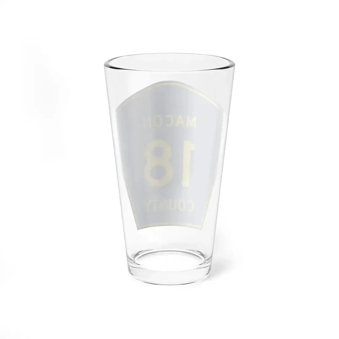 Macon County 18 (Illinois) (Road Sign) Pint Glass 16oz - Go Mug Yourself