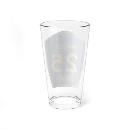 Macon County 25 (Illinois) (Road Sign) Pint Glss 16oz - Go Mug Yourself