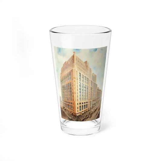 Macy's New York, advertising illustration - Pint Glass 16oz 16oz - Go Mug Yourself