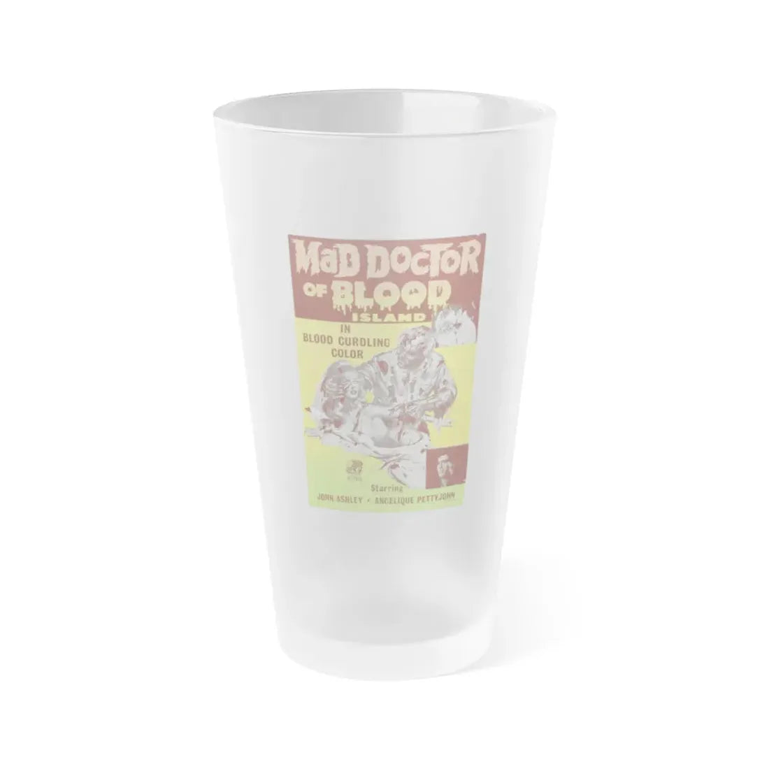 MAD DOCTOR OF BLOOD ISLAND 1969 Movie Poster - Frosted Pint Glass 16oz Default Title - Go Mug Yourself