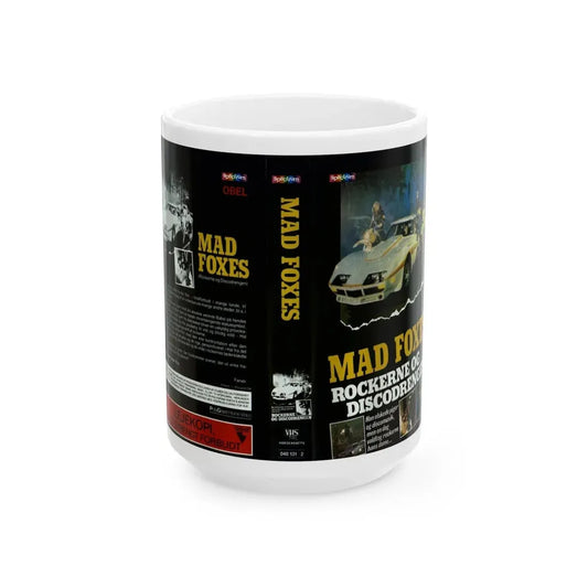 MAD FOXES (VHS COVER) - White Coffee Mug 15oz - Go Mug Yourself