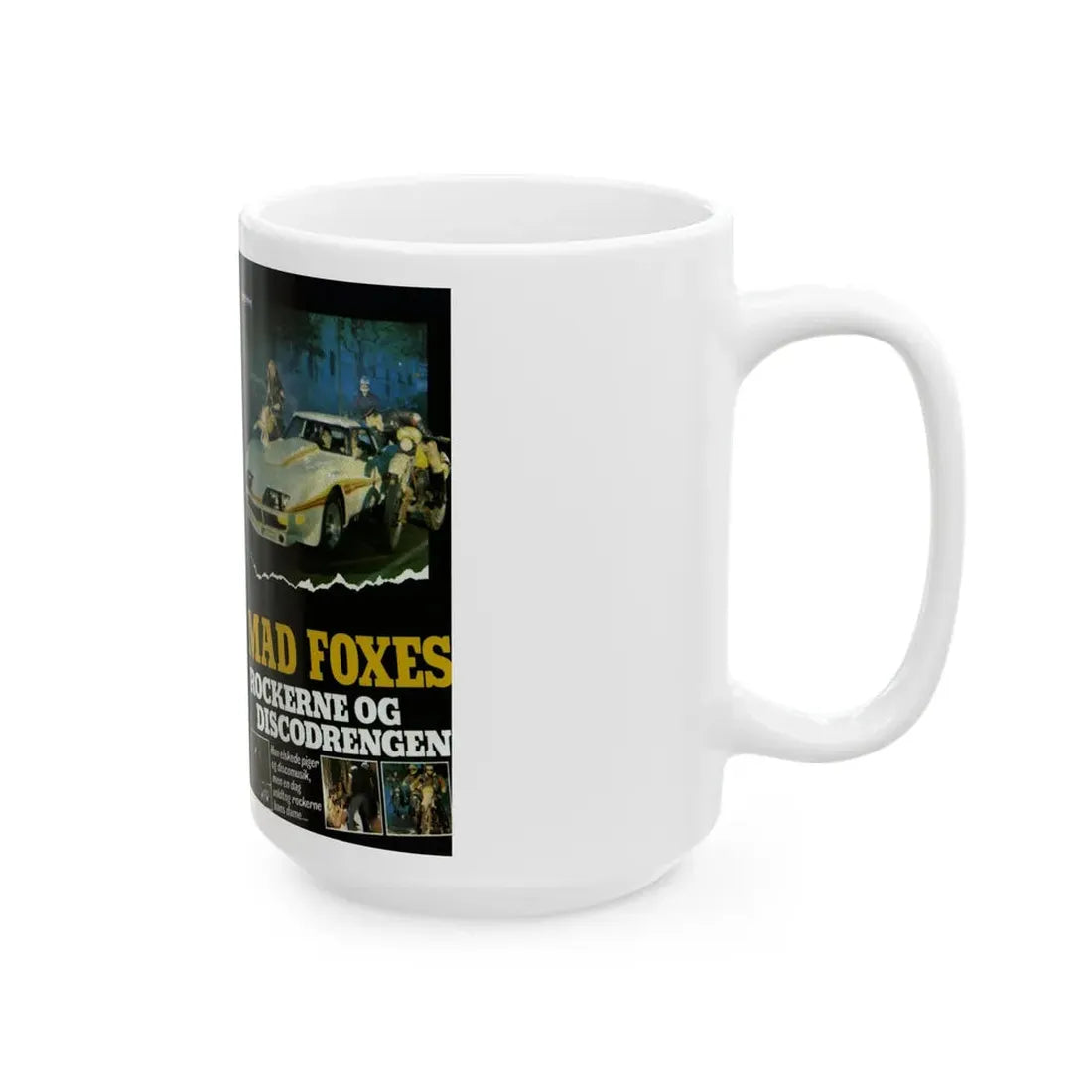 MAD FOXES (VHS COVER) - White Coffee Mug - Go Mug Yourself