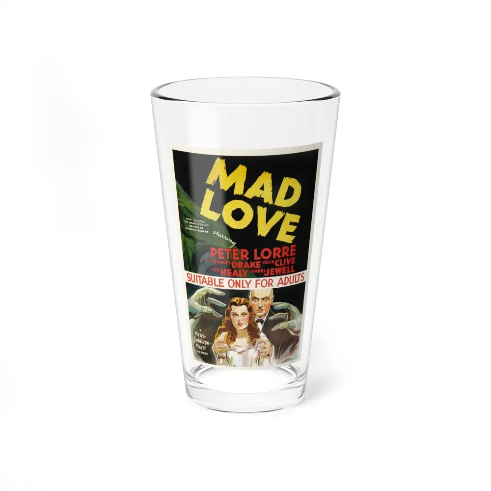 MAD LOVE 1935 Movie Poster - Pint Glass 16oz-16oz-Go Mug Yourself