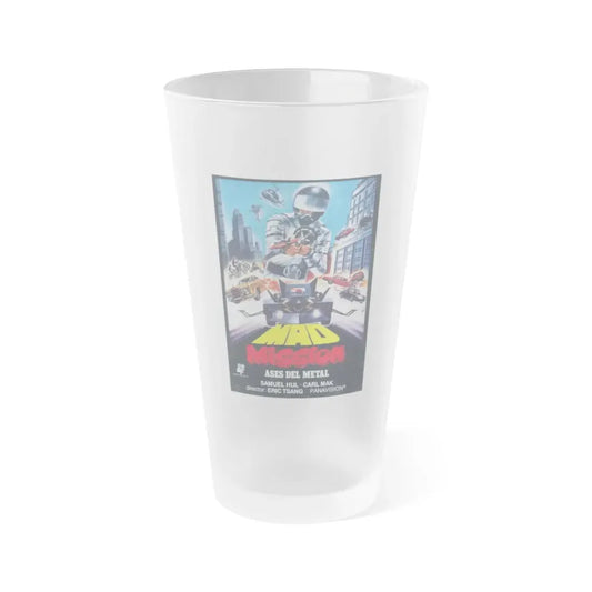 MAD MISSION 2 1983 Movie Poster - Frosted Pint Glass 16oz 16oz Frosted - Go Mug Yourself