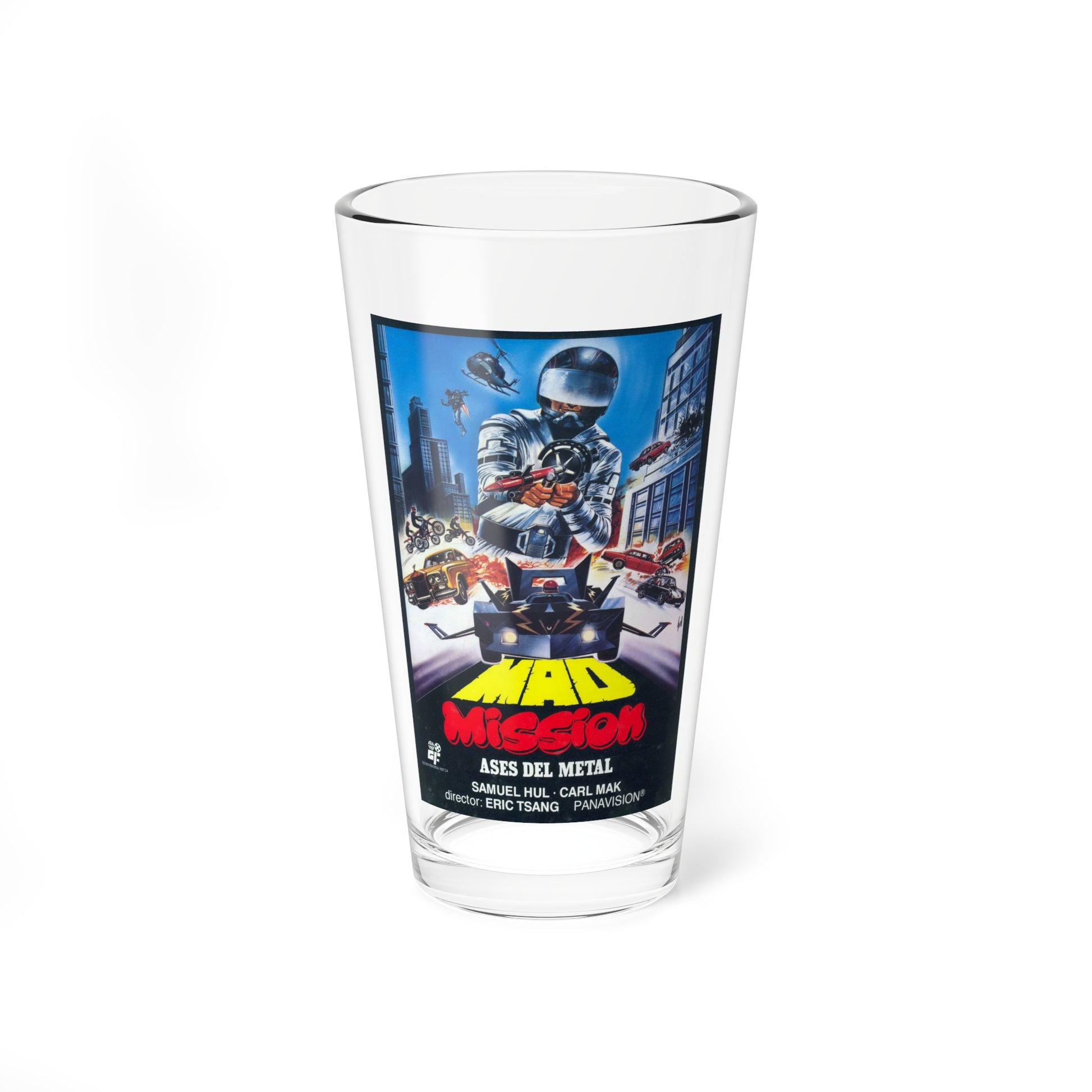 MAD MISSION 2 1983 Movie Poster - Pint Glass 16oz-16oz-Go Mug Yourself