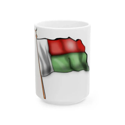 Madagascar drapeau (Madagascar) White Coffee Mug 15oz - Go Mug Yourself