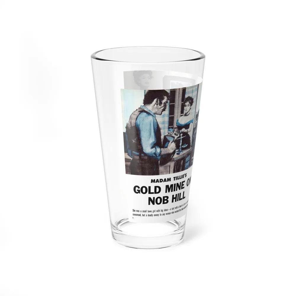 Madam Tillie's Gold Mine On Nob Hill, Man's Life, October 1958 - Pint Glass 16oz-Go Mug Yourself