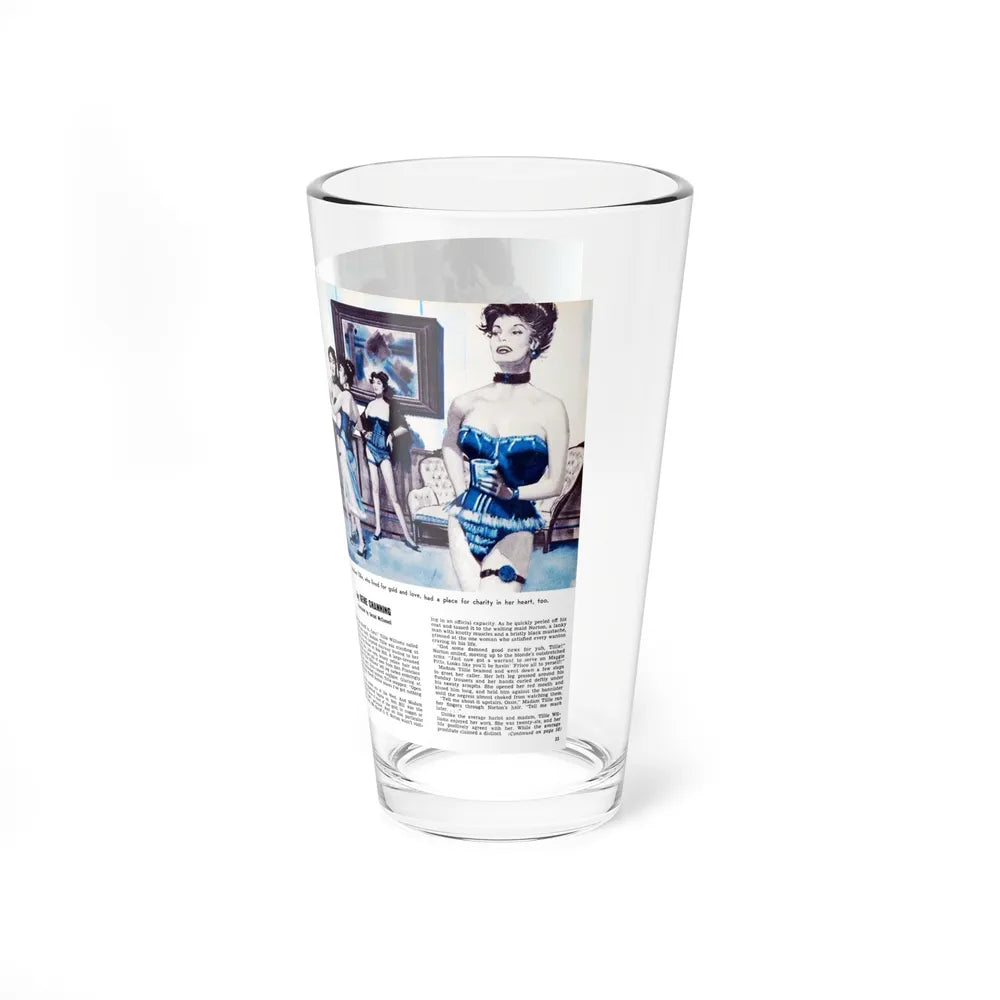 Madam Tillie's Gold Mine On Nob Hill, Man's Life, October 1958 - Pint Glass 16oz-Go Mug Yourself