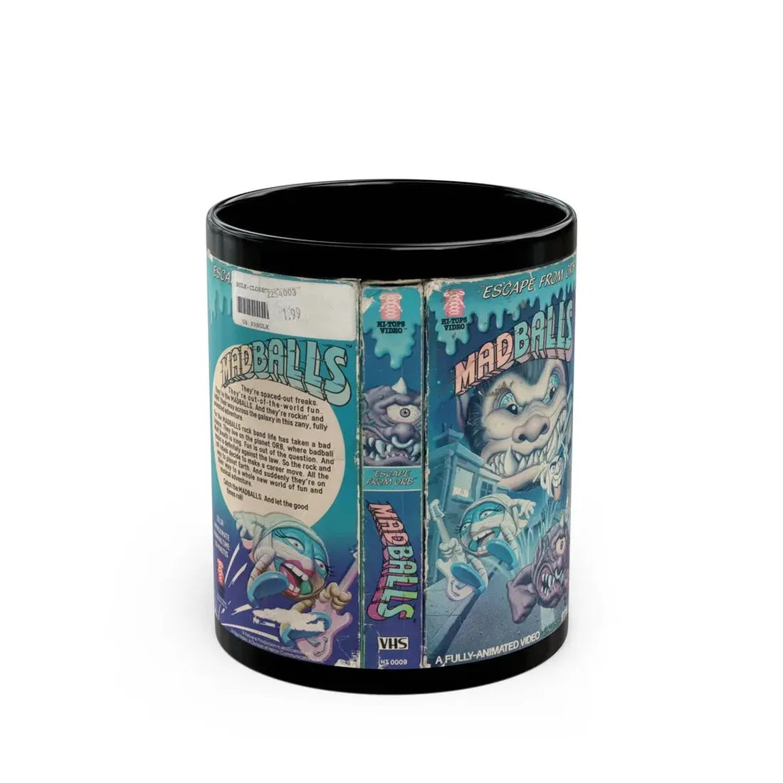 MADBALLS ESCAPE FROM ORB (VHS COVER) - Black Coffee Mug 11oz - Go Mug Yourself