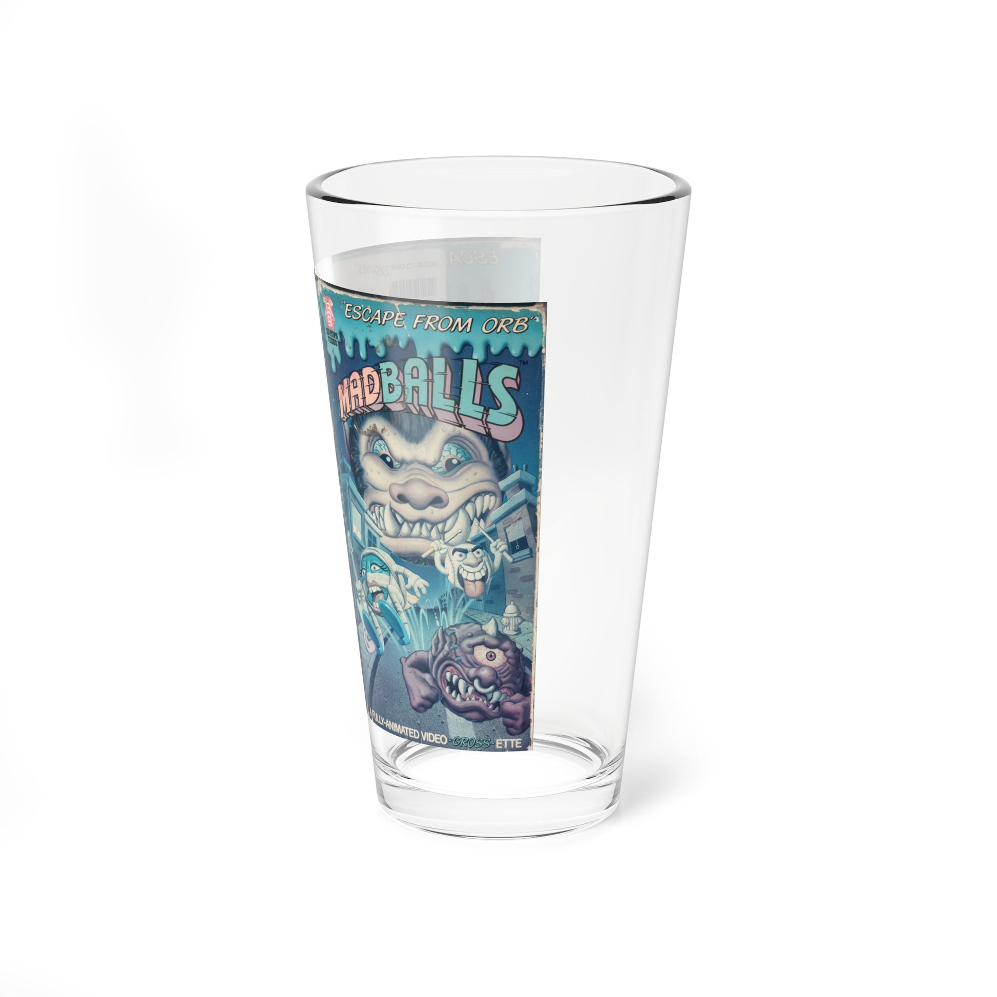 MADBALLS ESCAPE FROM ORB (VHS COVER) Pint Glass 16oz-Go Mug Yourself