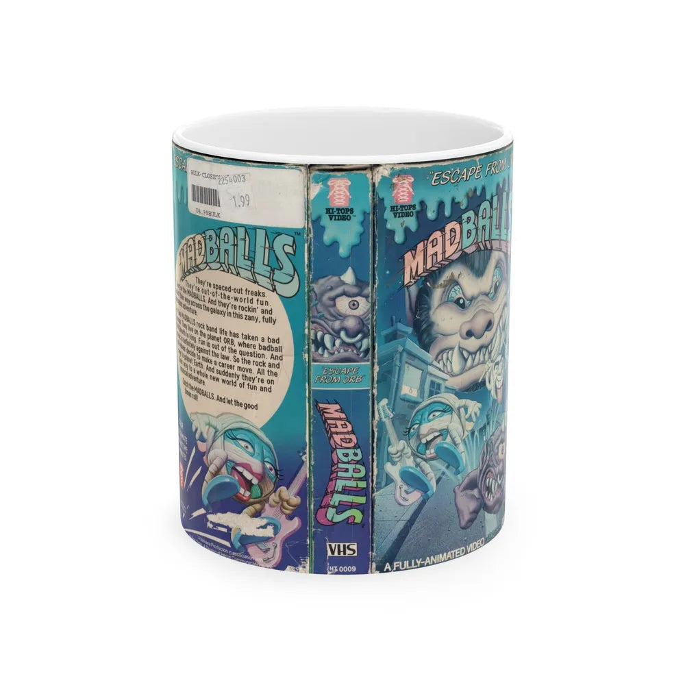 MADBALLS ESCAPE FROM ORB (VHS COVER) - White Coffee Mug-11oz-Go Mug Yourself