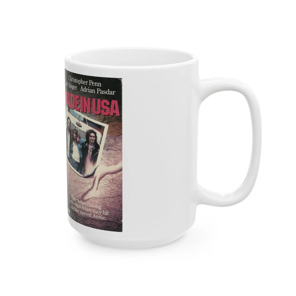 MADE IN THE USA CHRISTOPHER PENN LORI SINGER ADRIAN PASDAR (VHS COVER) - White Coffee Mug-Go Mug Yourself