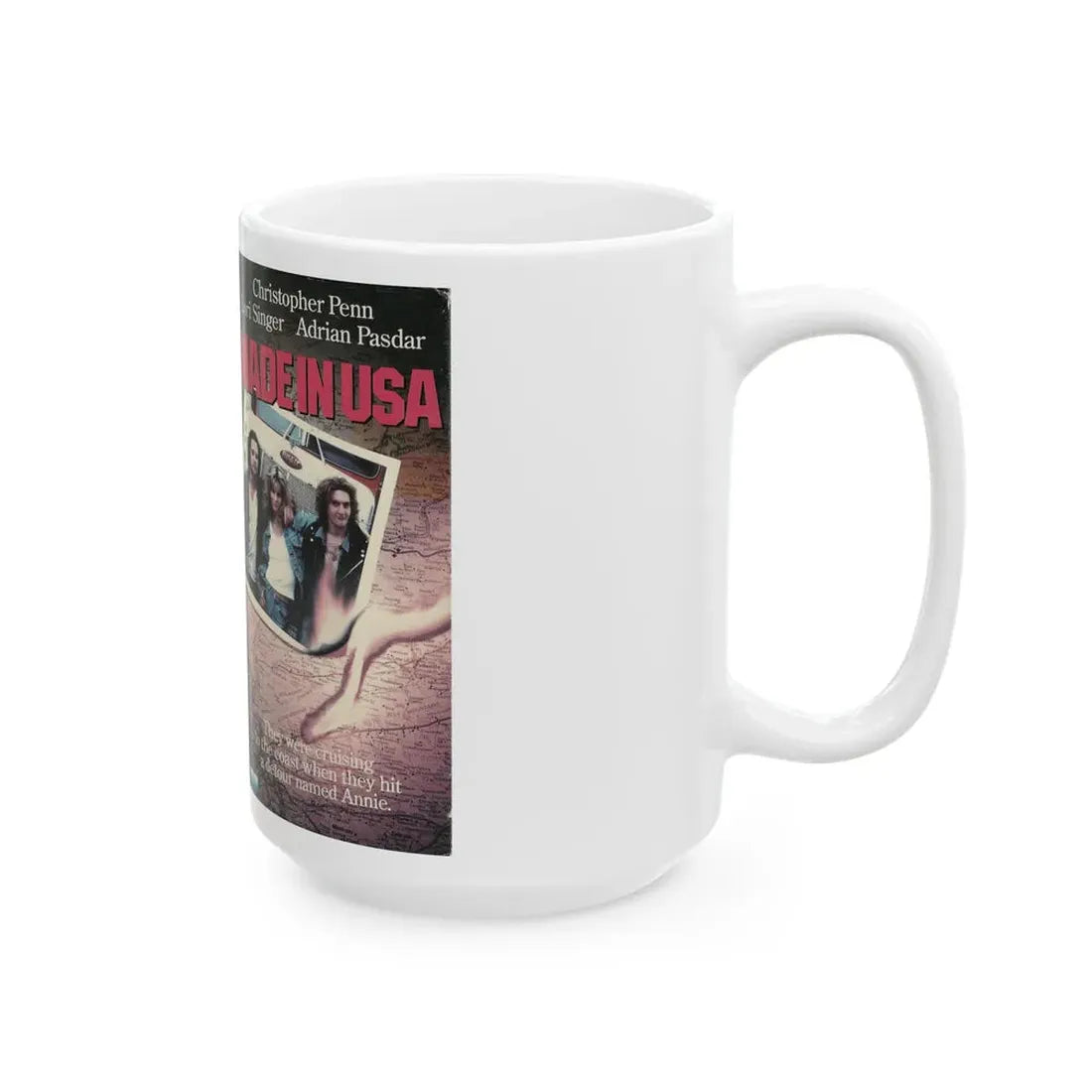 MADE IN THE USA CHRISTOPHER PENN LORI SINGER ADRIAN PASDAR (VHS COVER) - White Coffee Mug - Go Mug Yourself