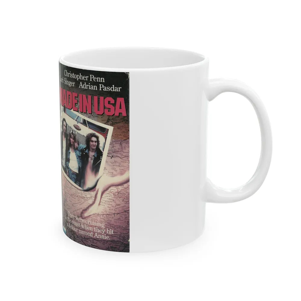 MADE IN THE USA CHRISTOPHER PENN LORI SINGER ADRIAN PASDAR (VHS COVER) - White Coffee Mug-Go Mug Yourself