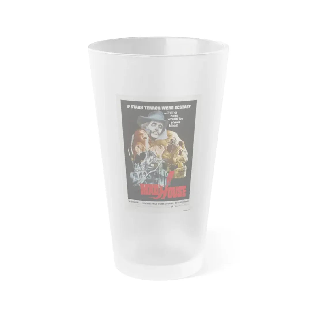MADHOUSE 1974 Movie Poster - Frosted Pint Glass 16oz Default Title - Go Mug Yourself