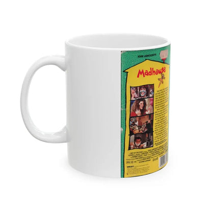 MADHOUSE JOHN LARROQUETTE KIRSTIE ALLEY (VHS COVER) - White Coffee Mug - Go Mug Yourself