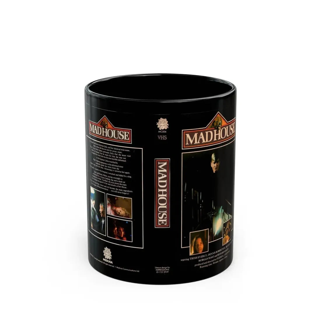 MADHOUSE (VHS COVER) - Black Coffee Mug 11oz - Go Mug Yourself