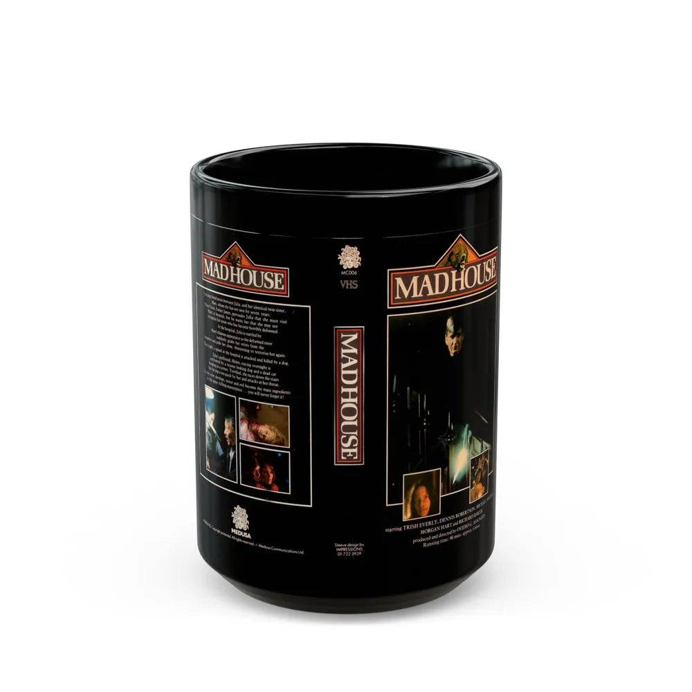 MADHOUSE (VHS COVER) - Black Coffee Mug-15oz-Go Mug Yourself