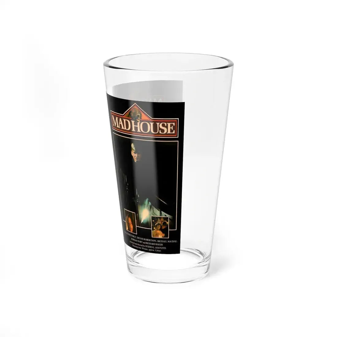 MADHOUSE (VHS COVER) Pint Glass 16oz - Go Mug Yourself